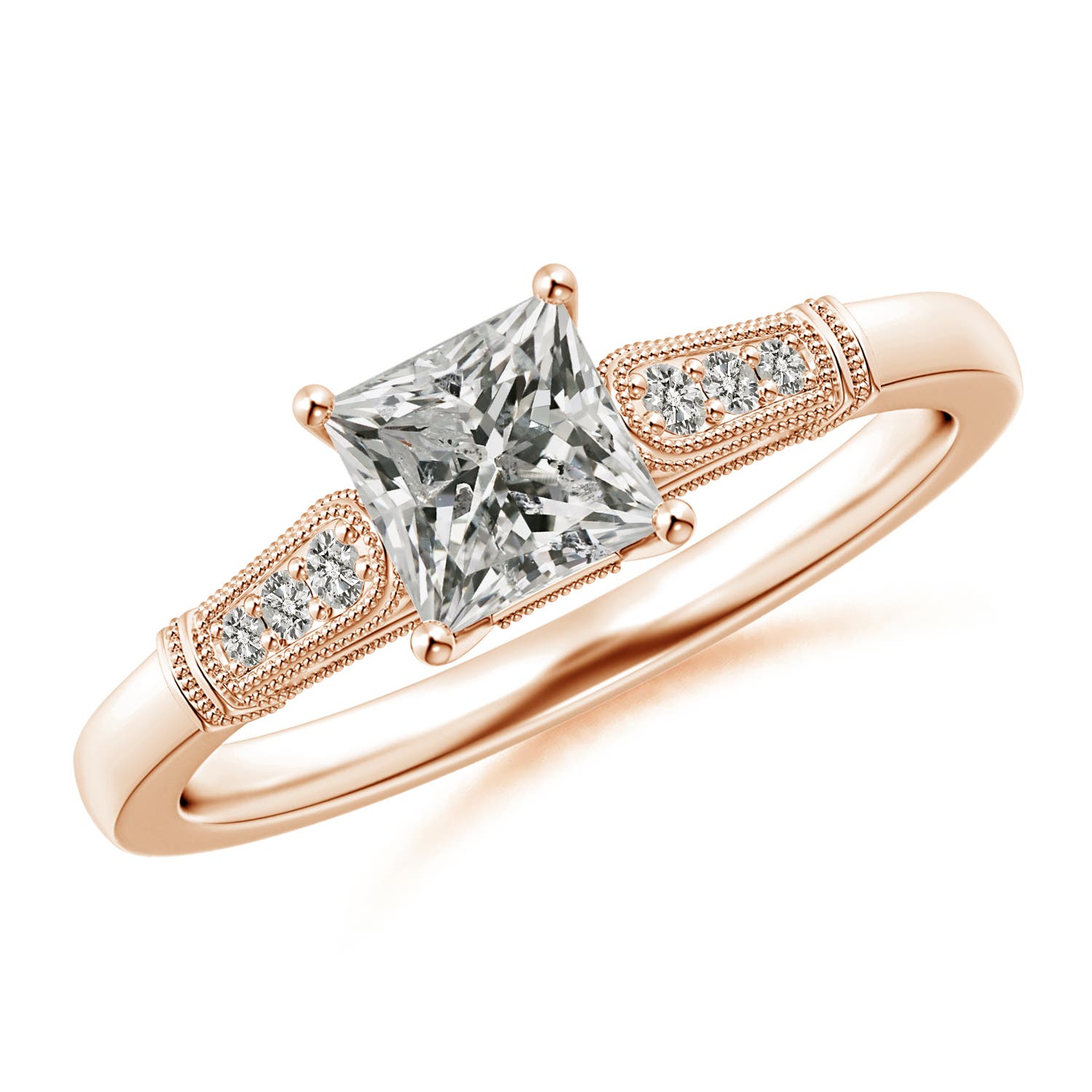 K, I3 / 0.76 CT / 14 KT Rose Gold