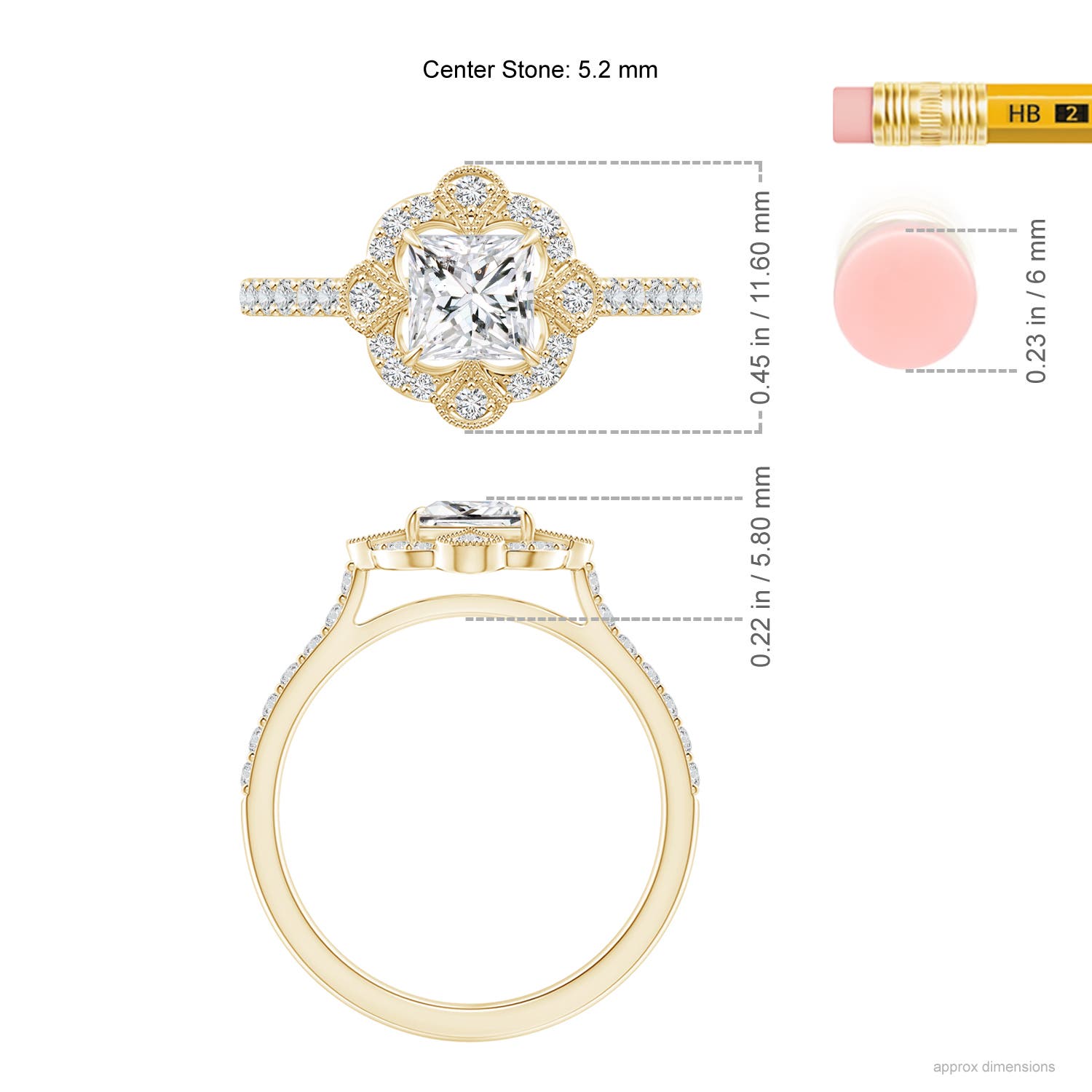 H, SI2 / 1.17 CT / 14 KT Yellow Gold