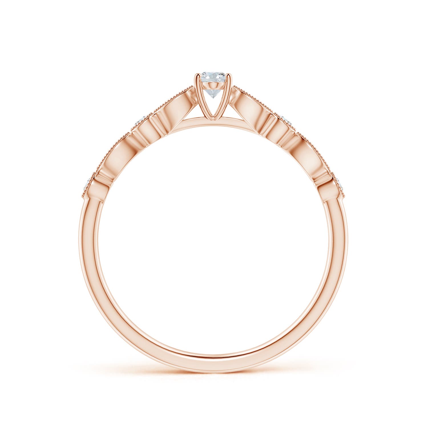 F-G, VS / 0.25 CT / 18 KT Rose Gold