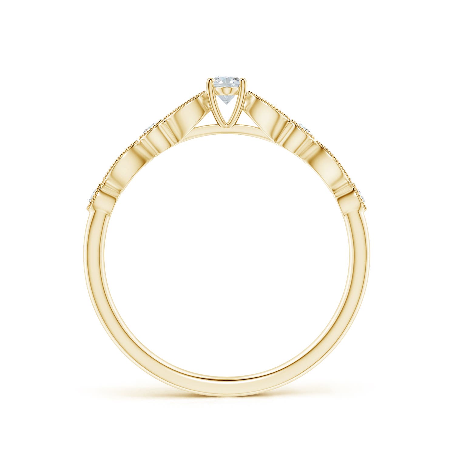 F-G, VS / 0.25 CT / 18 KT Yellow Gold