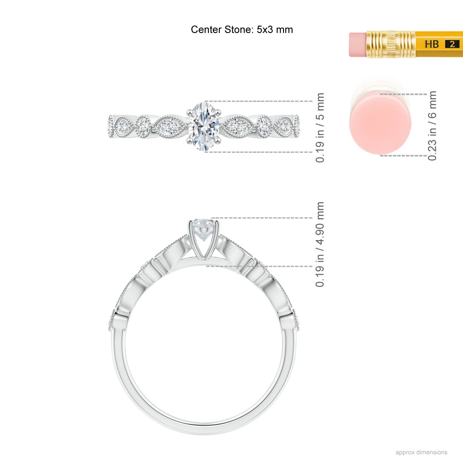 F-G, VS / 0.38 CT / 18 KT White Gold