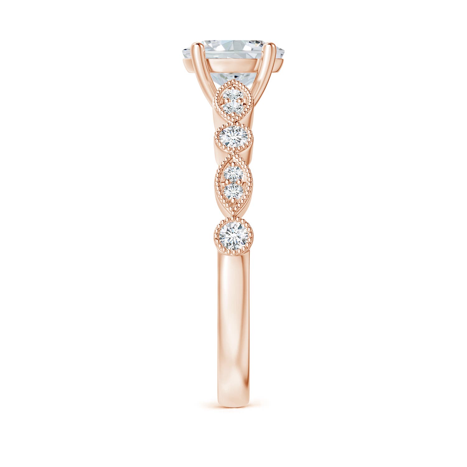 F-G, VS / 0.87 CT / 18 KT Rose Gold