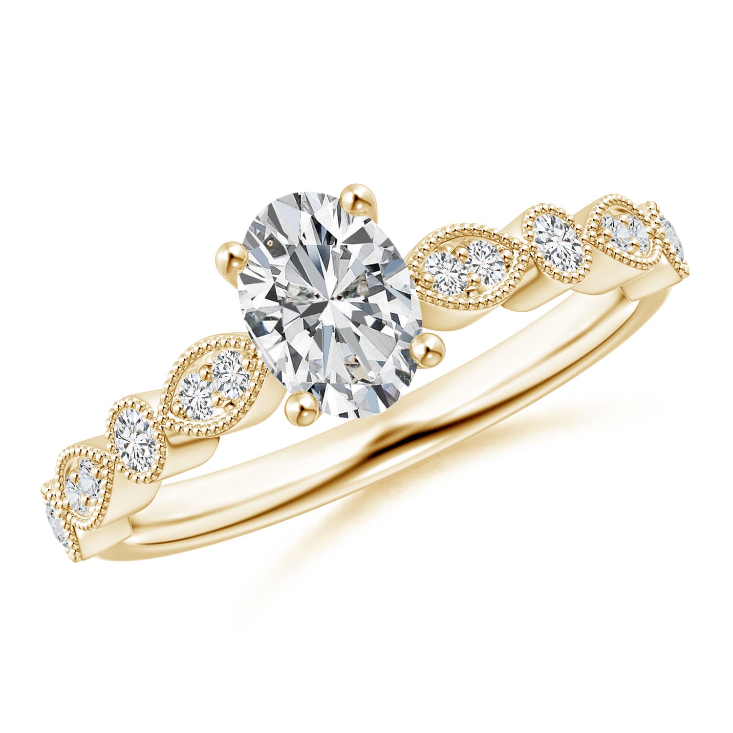 H, SI2 / 0.98 CT / 14 KT Yellow Gold