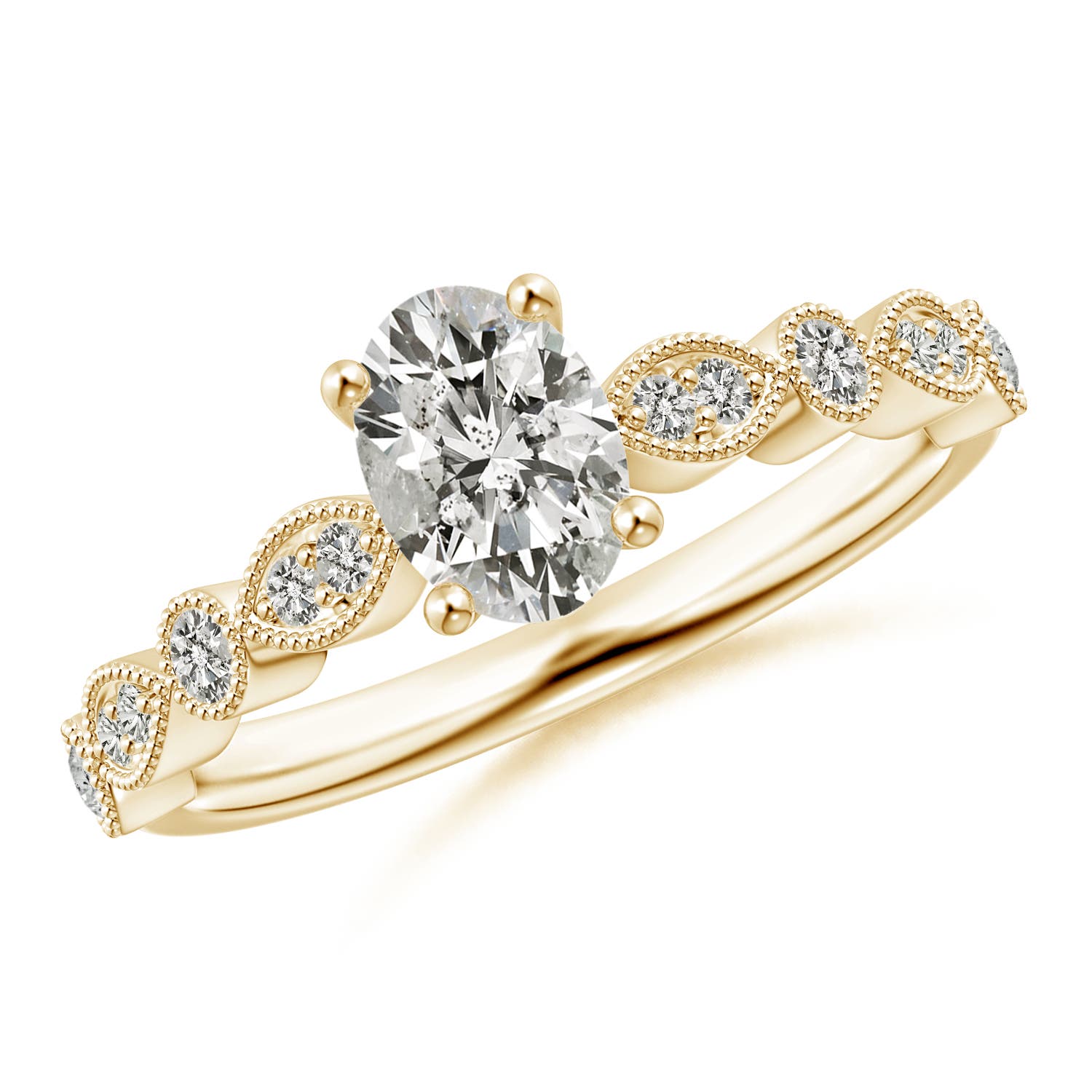 K, I3 / 0.98 CT / 14 KT Yellow Gold