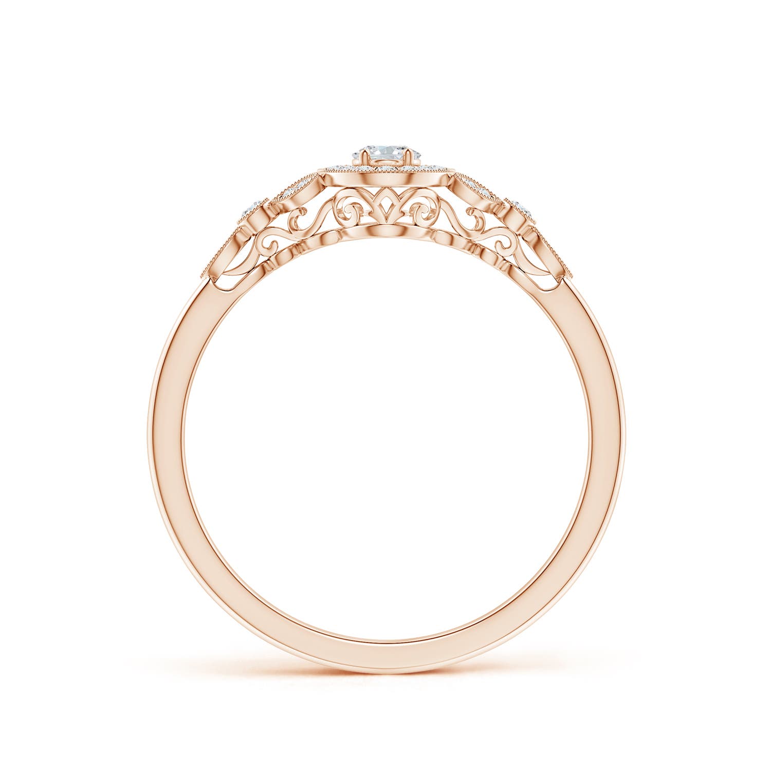 F-G, VS / 0.33 CT / 14 KT Rose Gold