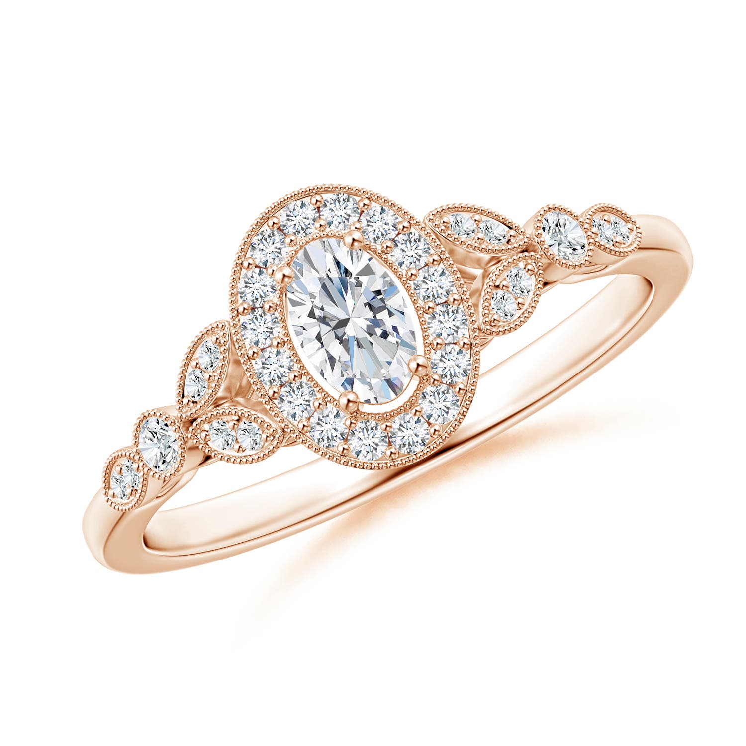 F-G, VS / 0.49 CT / 14 KT Rose Gold