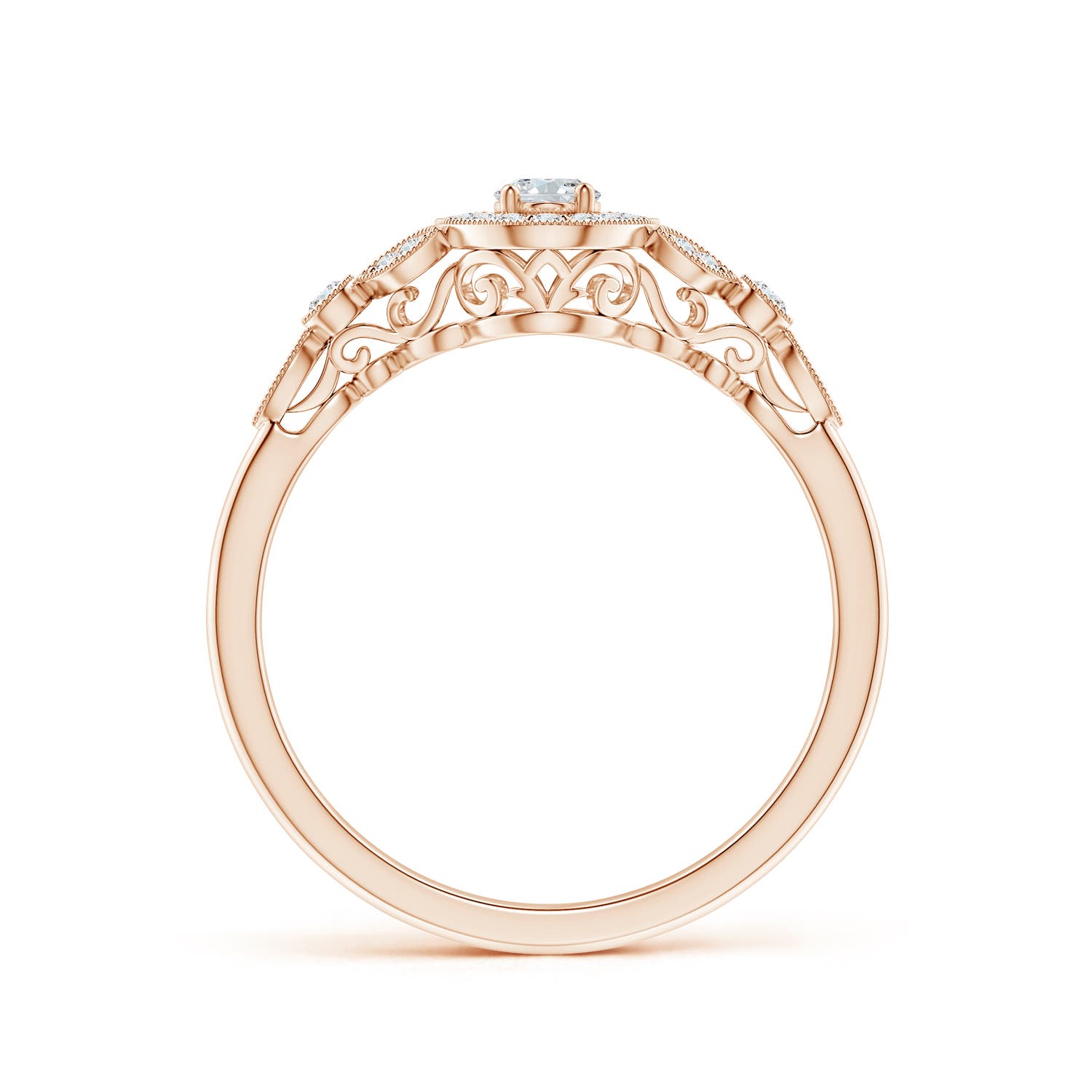 F-G, VS / 0.49 CT / 14 KT Rose Gold