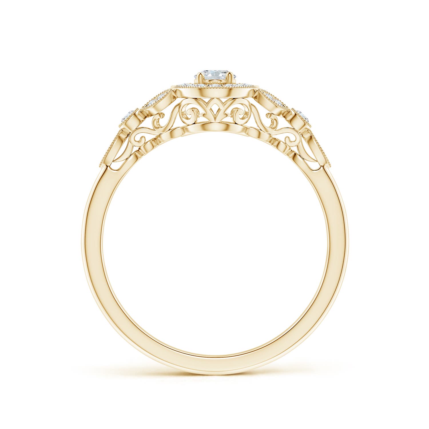 F-G, VS / 0.49 CT / 14 KT Yellow Gold