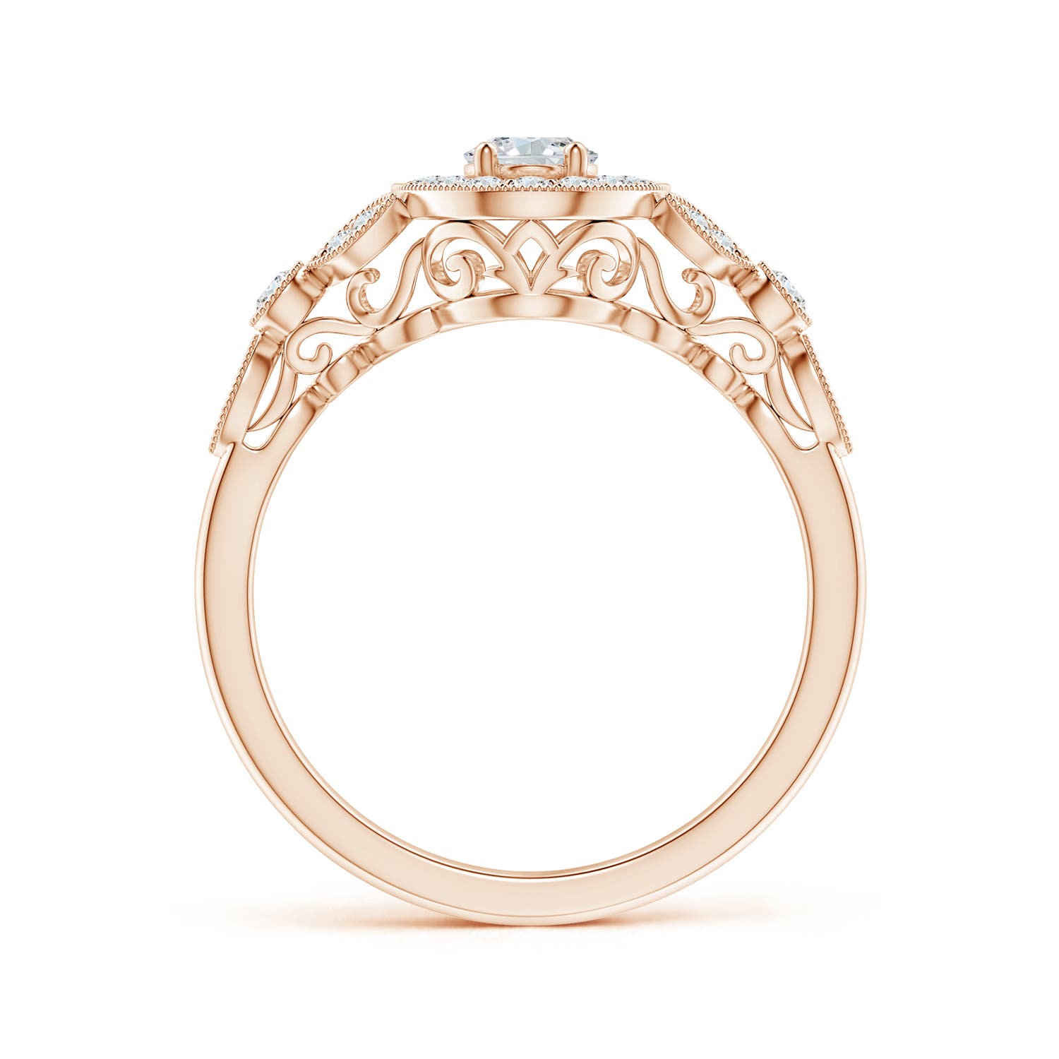 F-G, VS / 0.75 CT / 14 KT Rose Gold