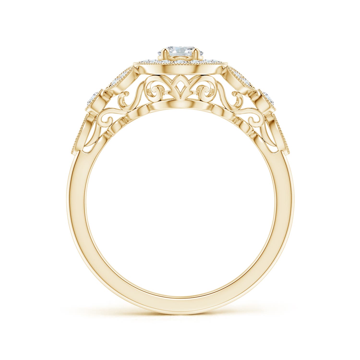 F-G, VS / 0.75 CT / 14 KT Yellow Gold