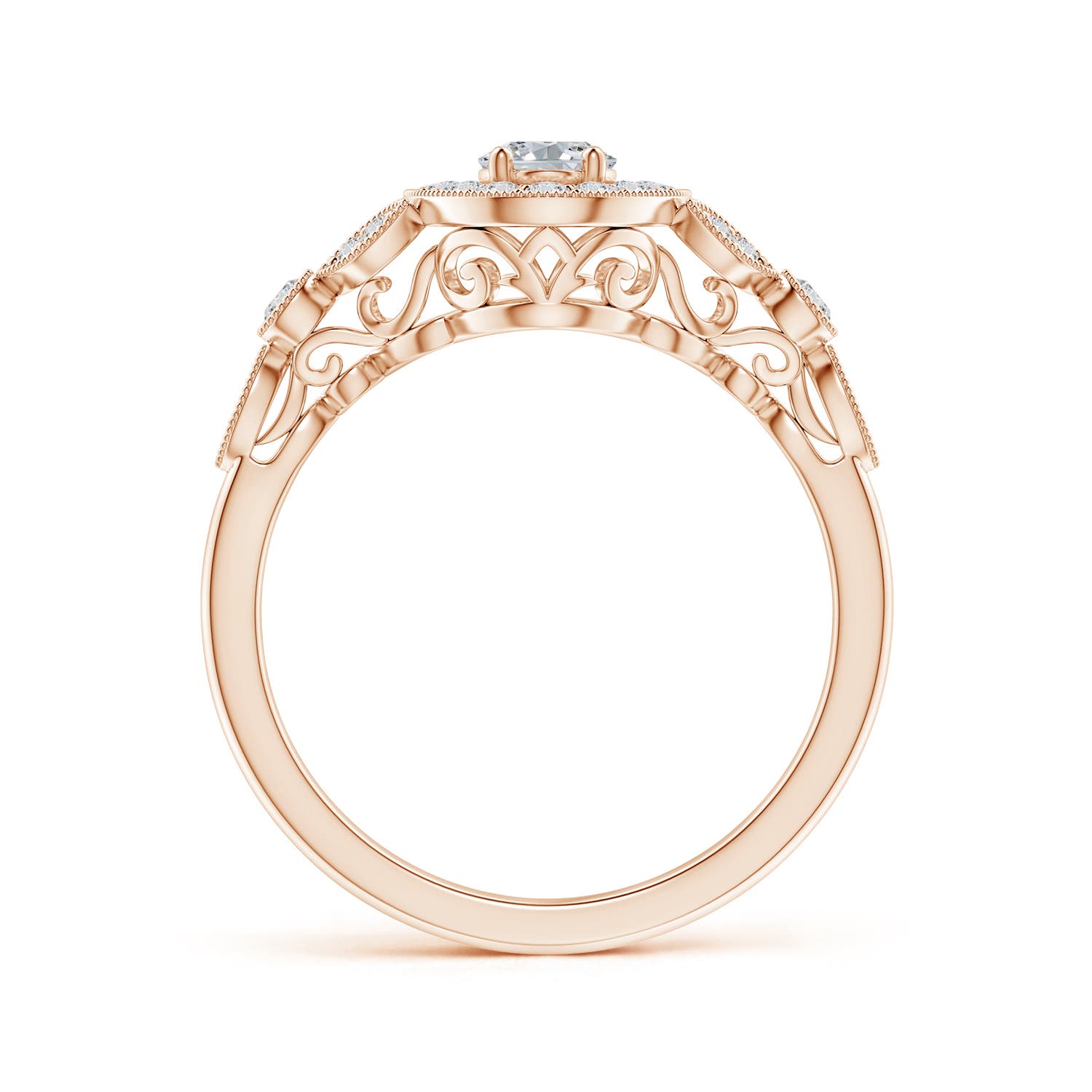 H, SI2 / 0.75 CT / 14 KT Rose Gold