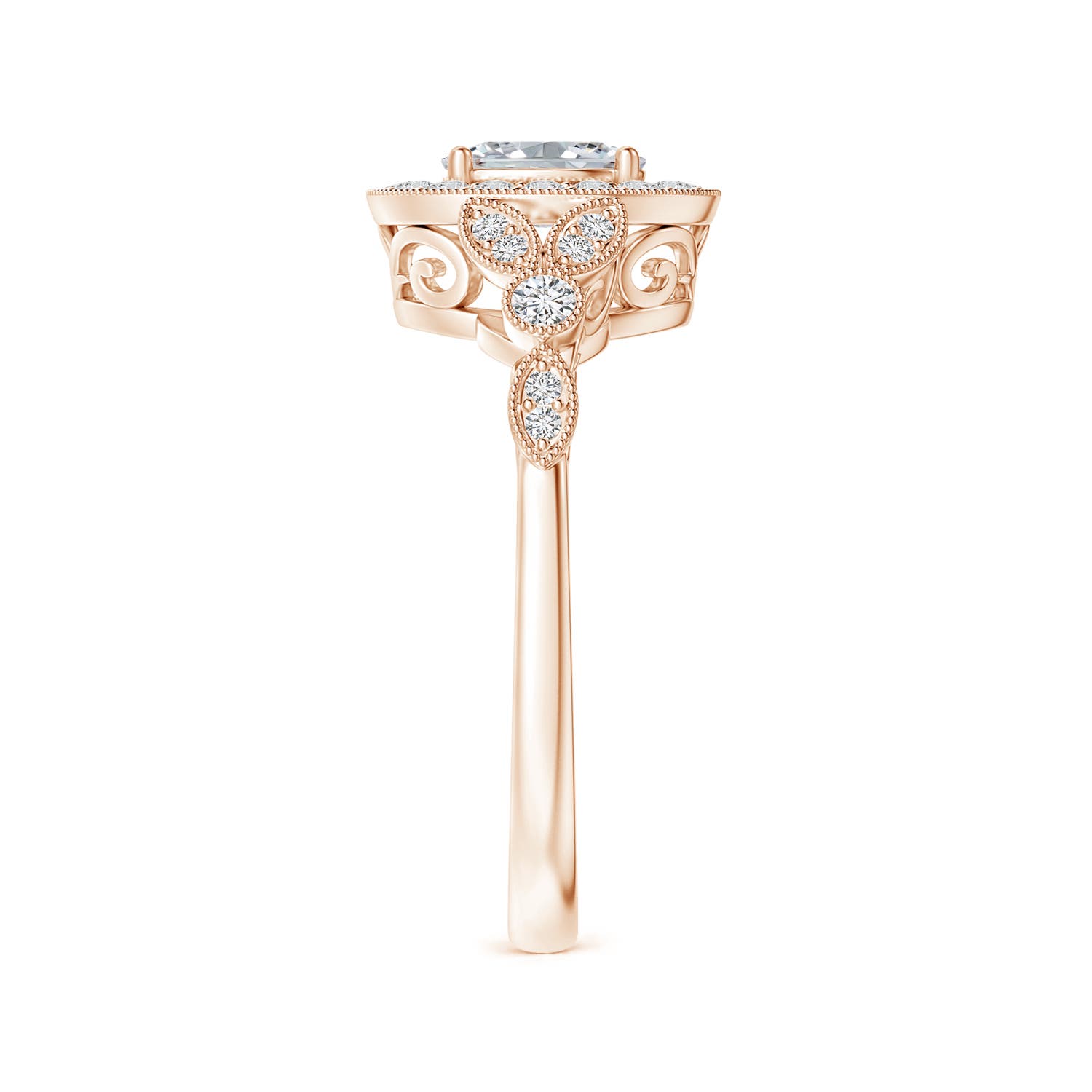 H, SI2 / 0.75 CT / 14 KT Rose Gold