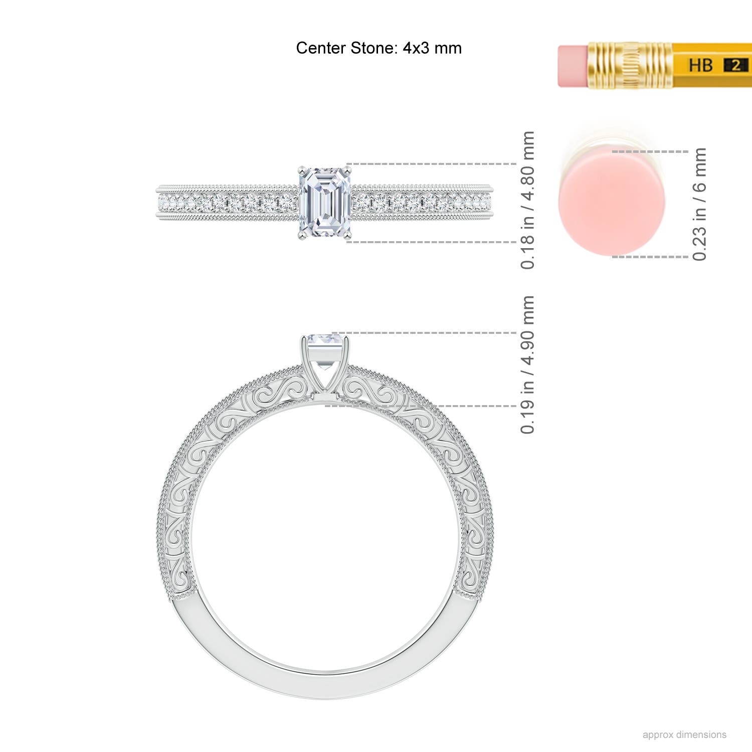 F-G, VS / 0.39 CT / 14 KT White Gold