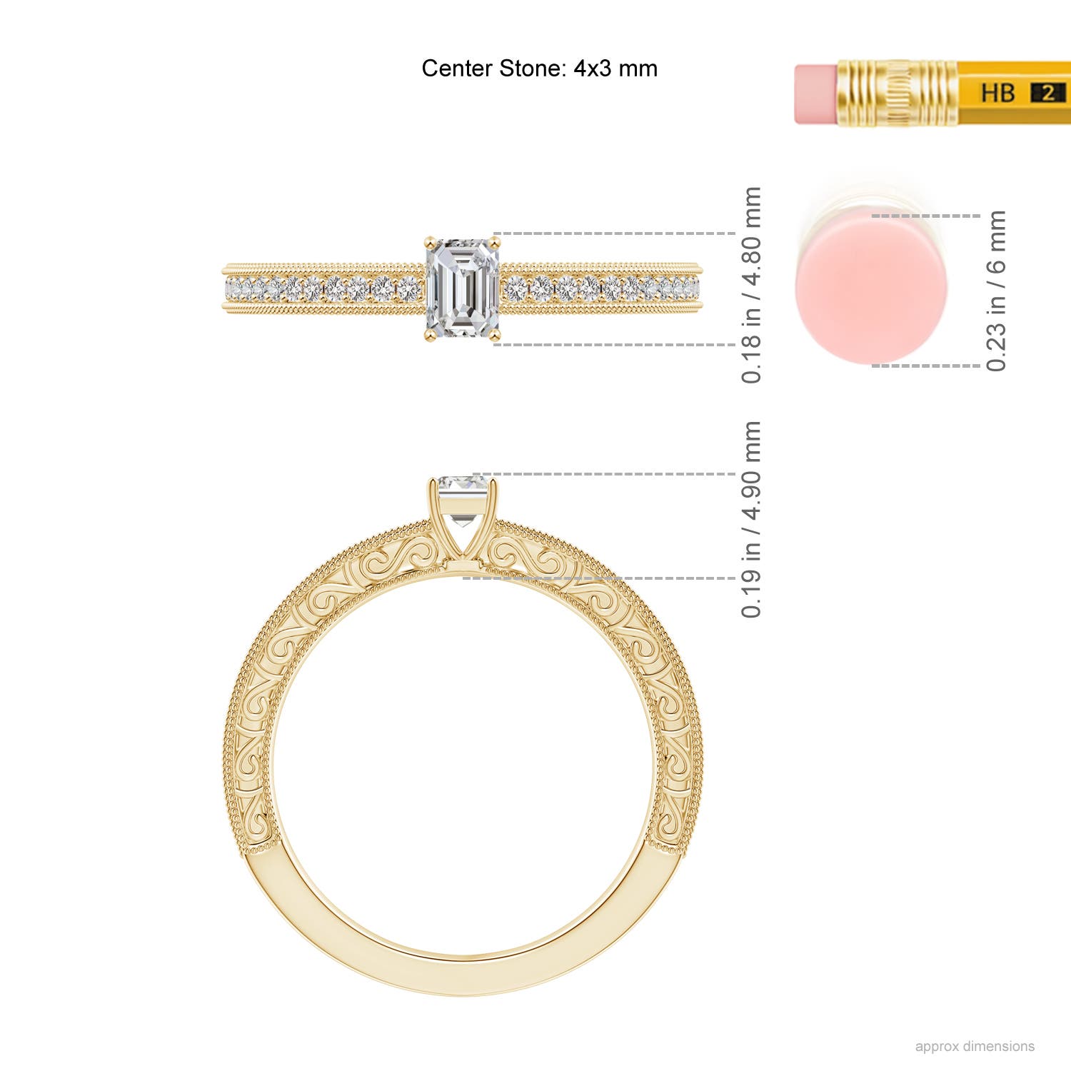 I-J, I1-I2 / 0.39 CT / 14 KT Yellow Gold