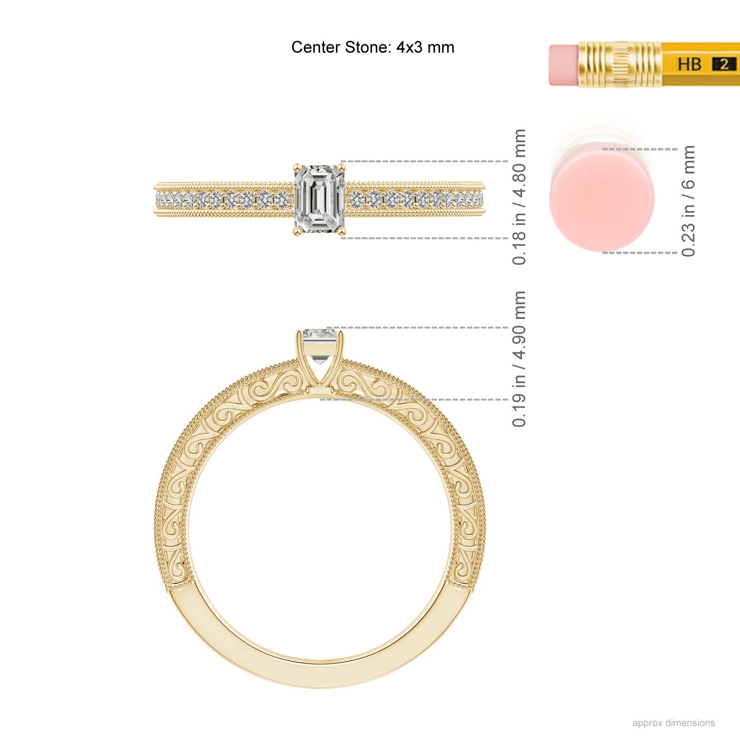 K, I3 / 0.39 CT / 14 KT Yellow Gold