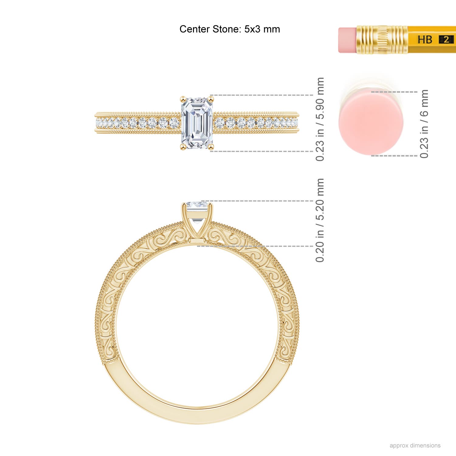 G, VS2 / 0.51 CT / 14 KT Yellow Gold