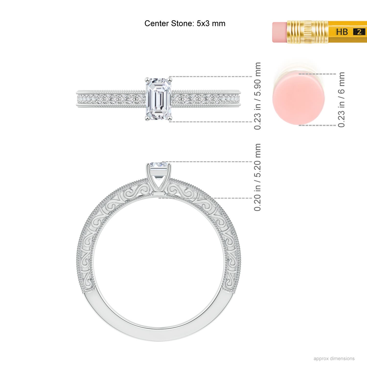 H, SI2 / 0.51 CT / 14 KT White Gold