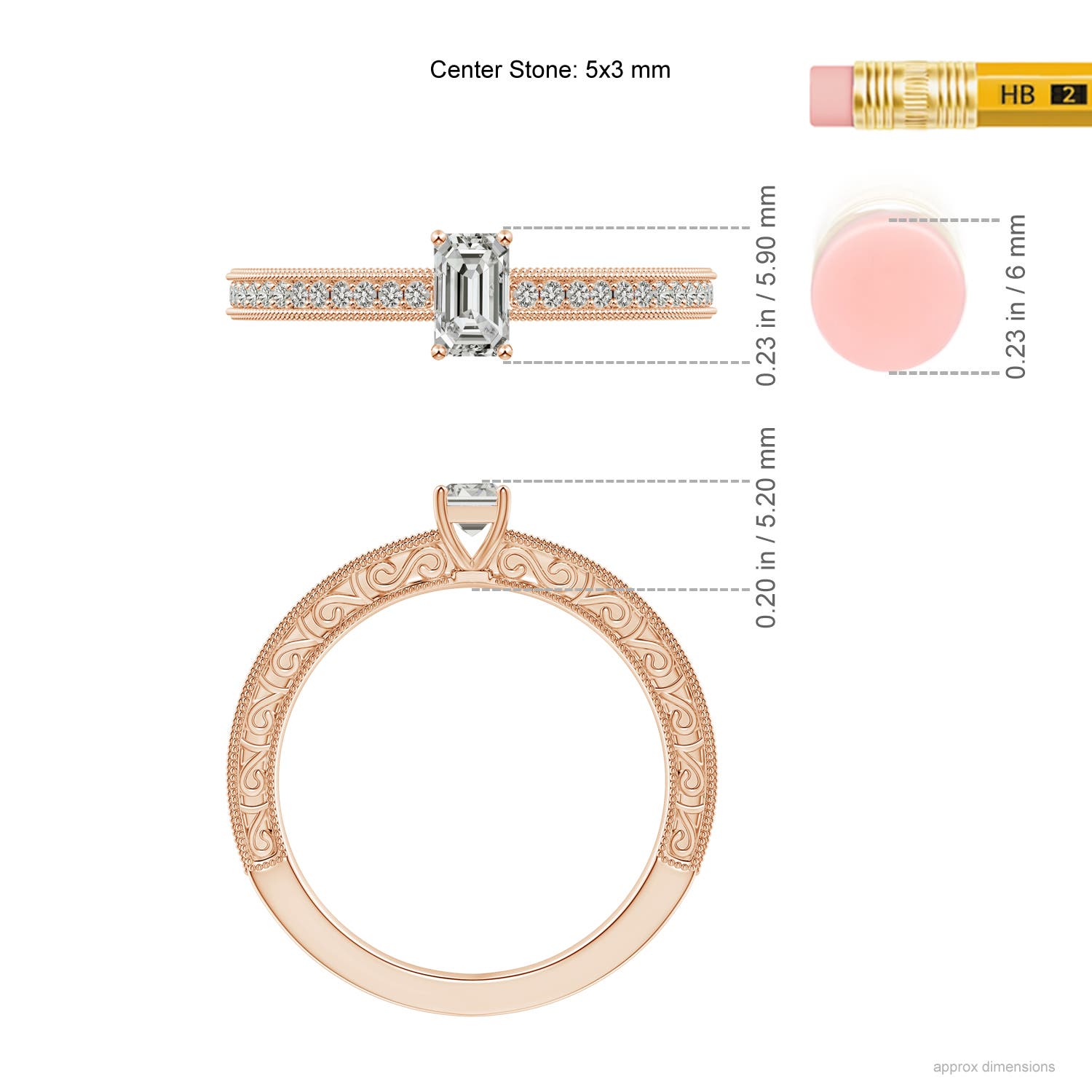 K, I3 / 0.51 CT / 14 KT Rose Gold