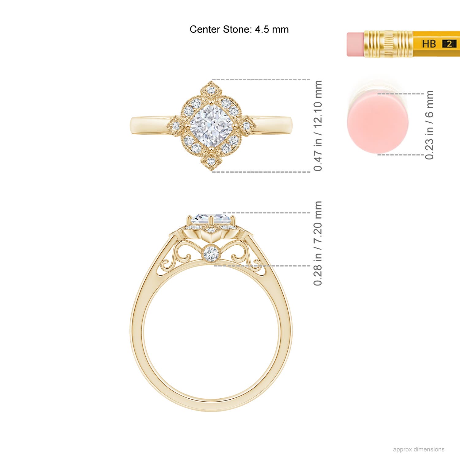 G, VS2 / 0.51 CT / 14 KT Yellow Gold