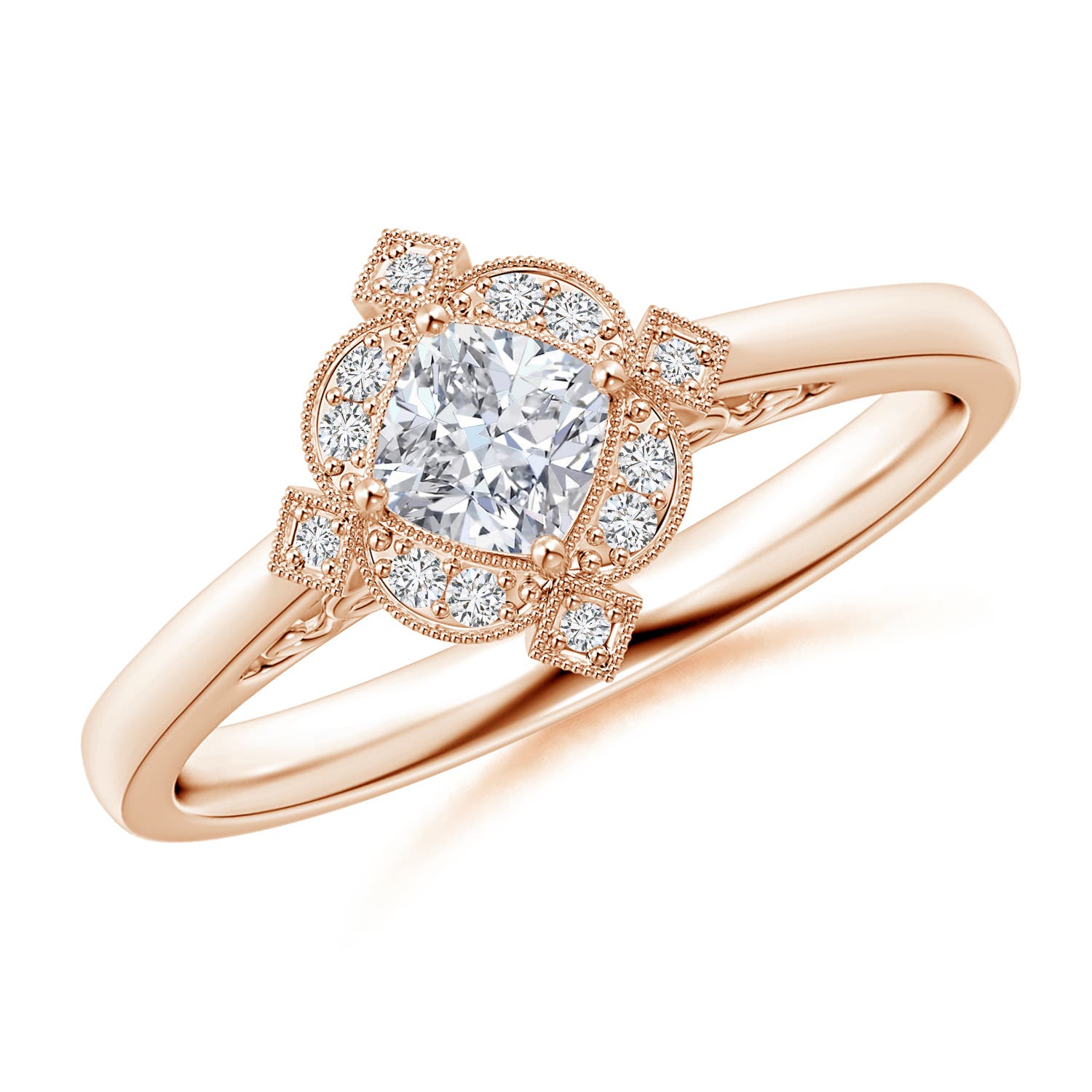 H, SI2 / 0.37 CT / 14 KT Rose Gold