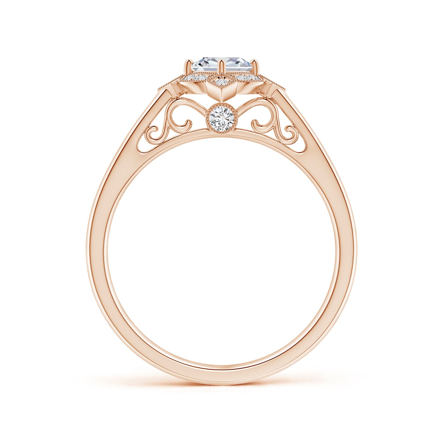 H, SI2 / 0.37 CT / 14 KT Rose Gold