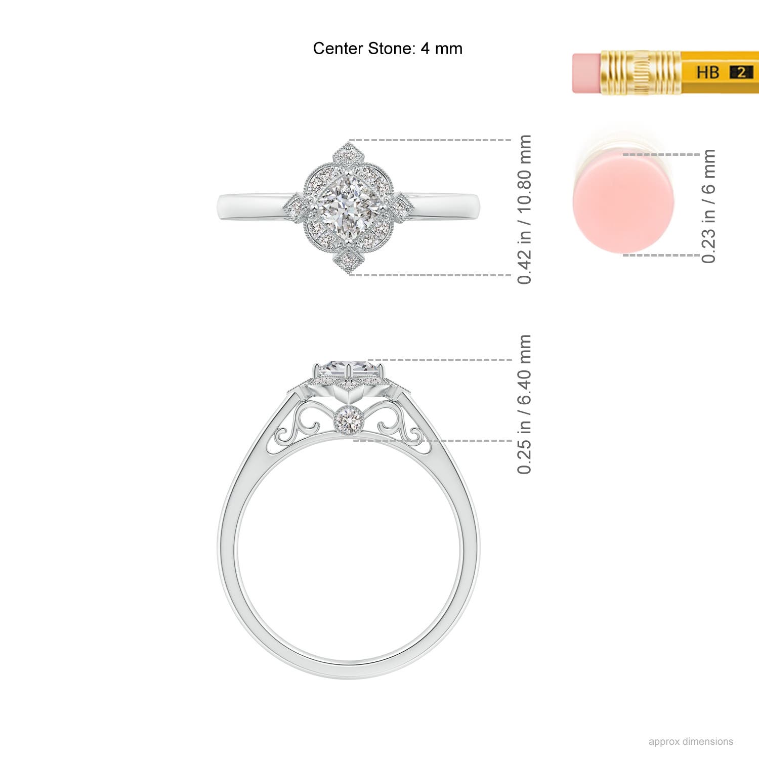 I-J, I1-I2 / 0.37 CT / 14 KT White Gold