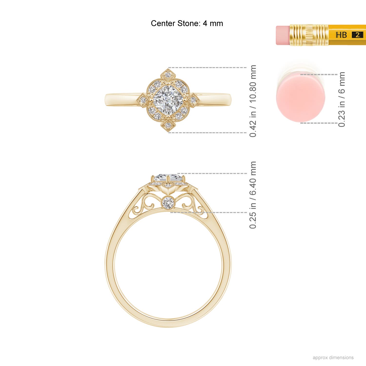 I-J, I1-I2 / 0.37 CT / 14 KT Yellow Gold