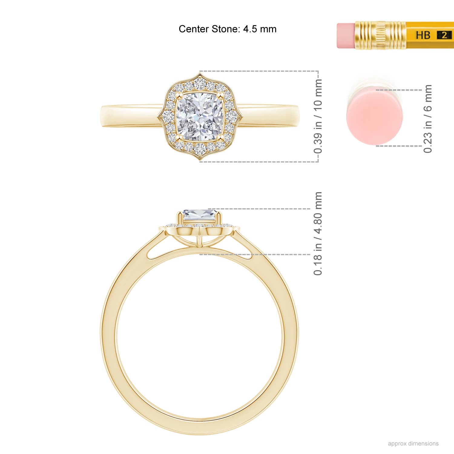 H, SI2 / 0.48 CT / 14 KT Yellow Gold