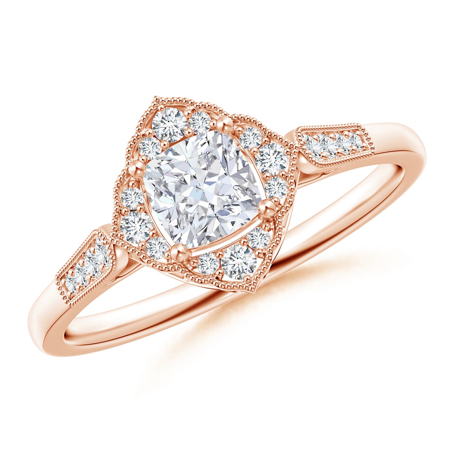 F-G, VS / 0.51 CT / 14 KT Rose Gold