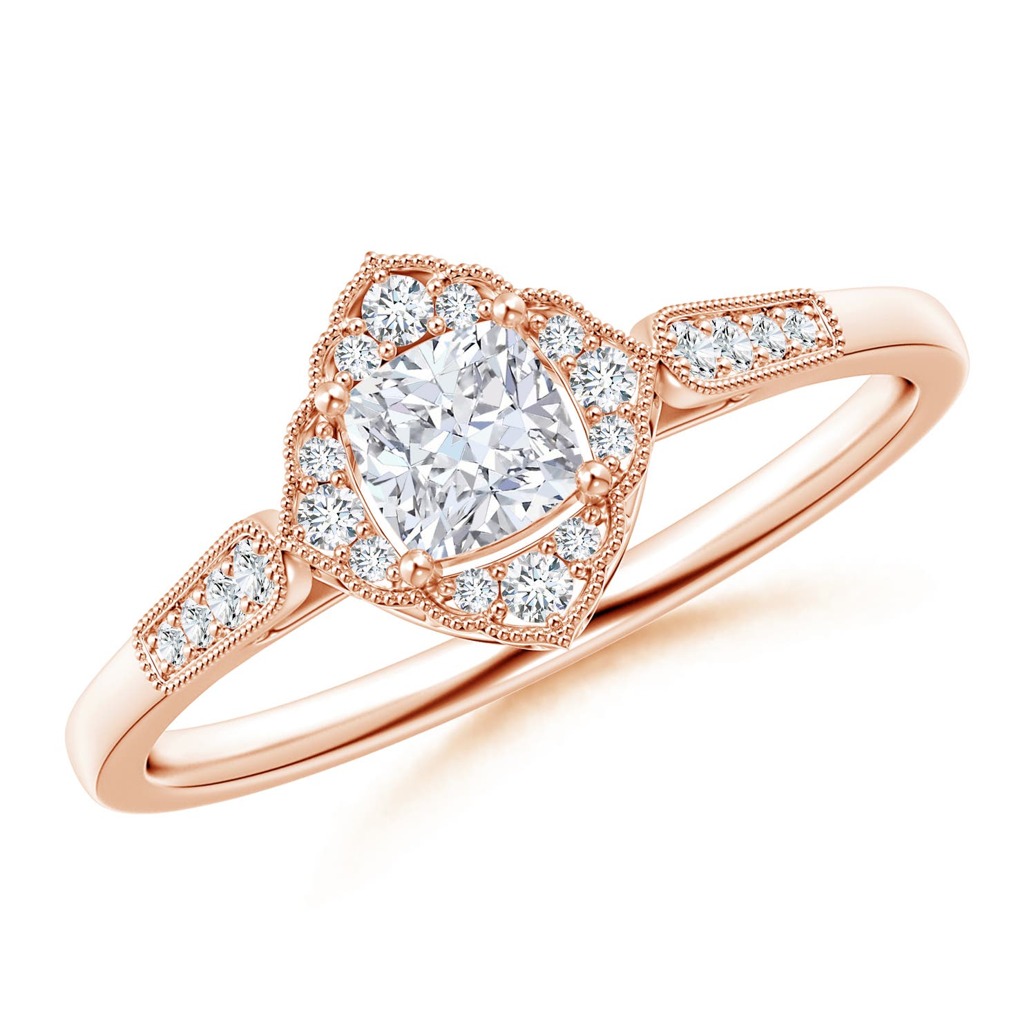 F-G, VS / 0.37 CT / 14 KT Rose Gold