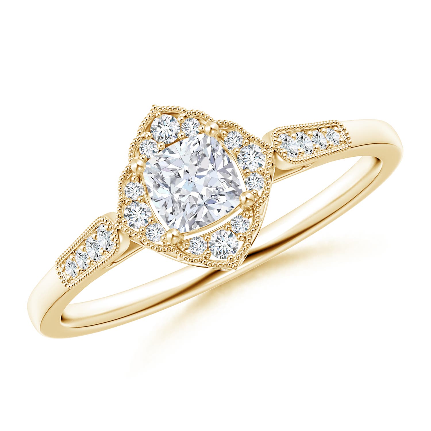 F-G, VS / 0.37 CT / 14 KT Yellow Gold