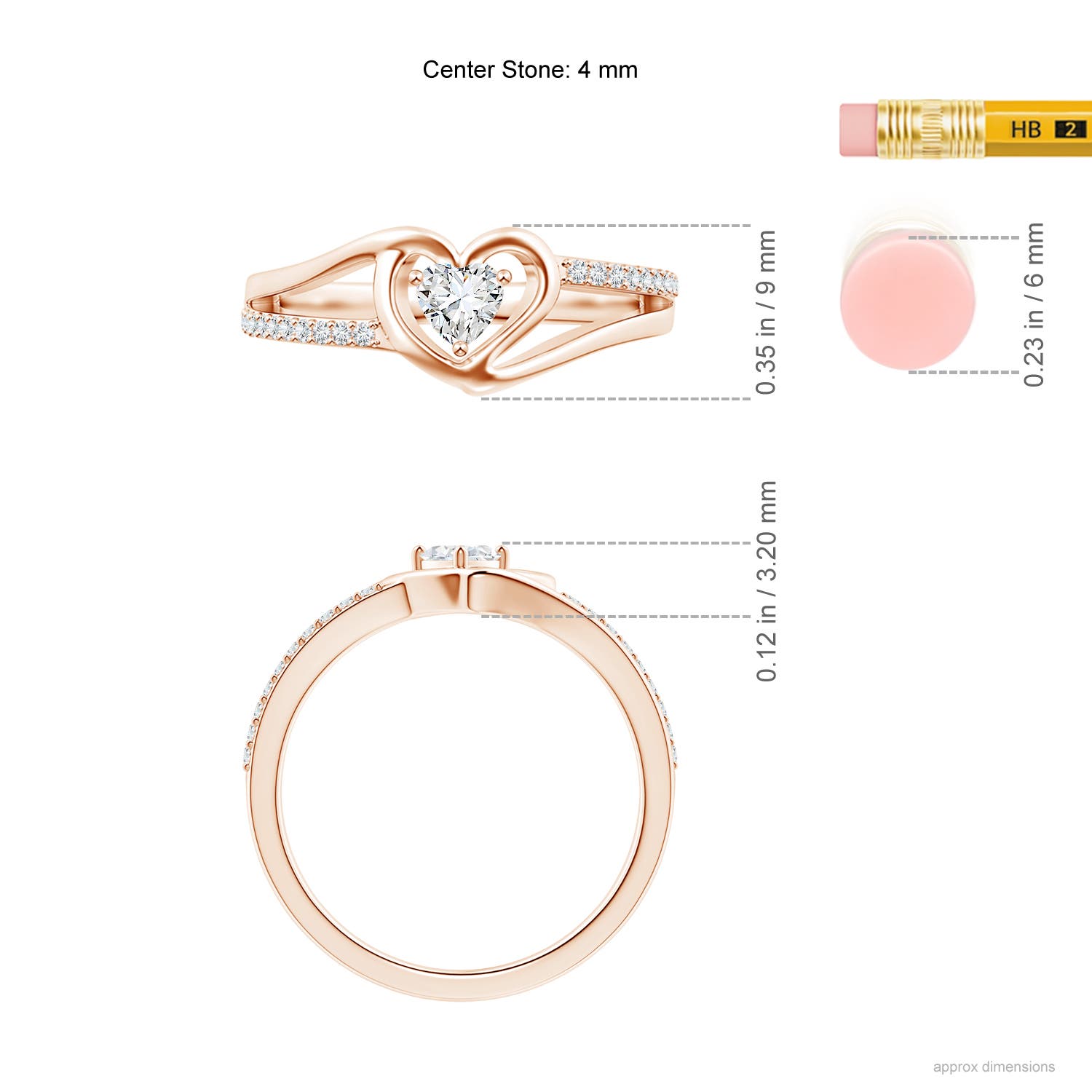 G, VS2 / 0.32 CT / 14 KT Rose Gold