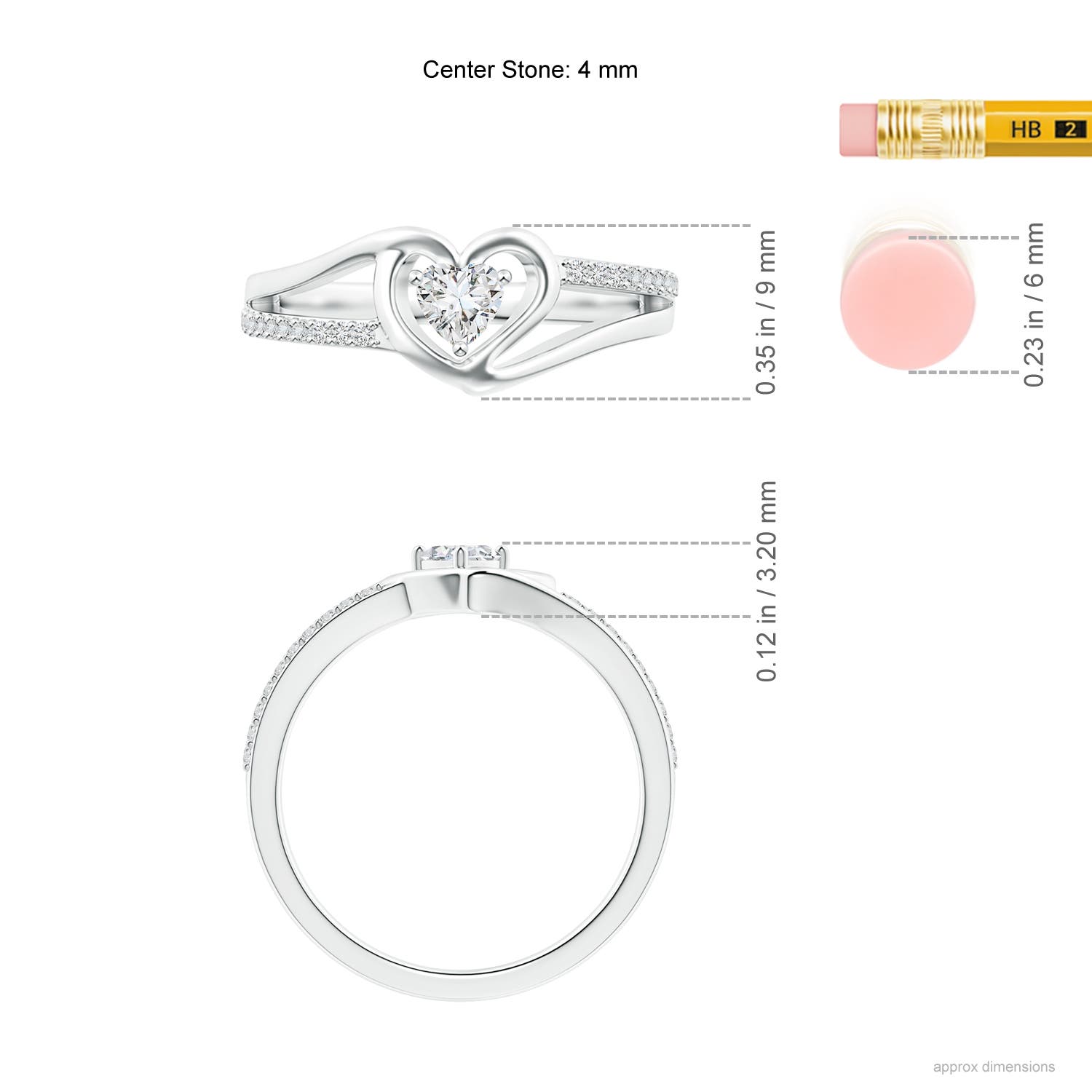 H, SI2 / 0.32 CT / 14 KT White Gold