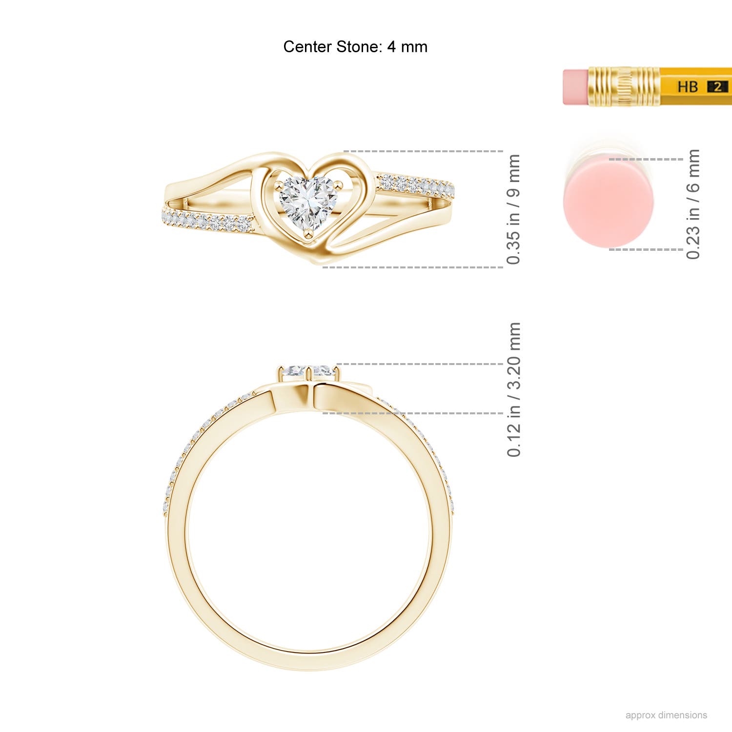 H, SI2 / 0.32 CT / 14 KT Yellow Gold