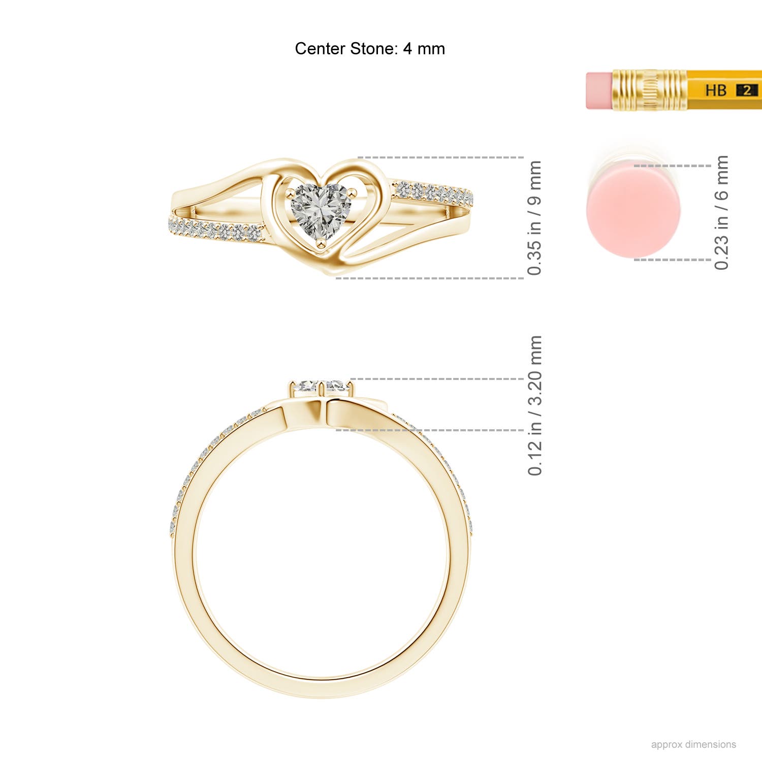 K, I3 / 0.32 CT / 14 KT Yellow Gold