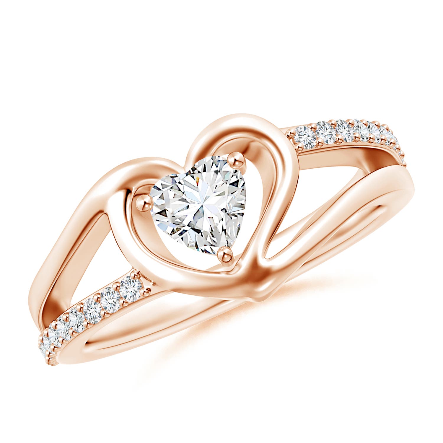 G, VS2 / 0.61 CT / 14 KT Rose Gold