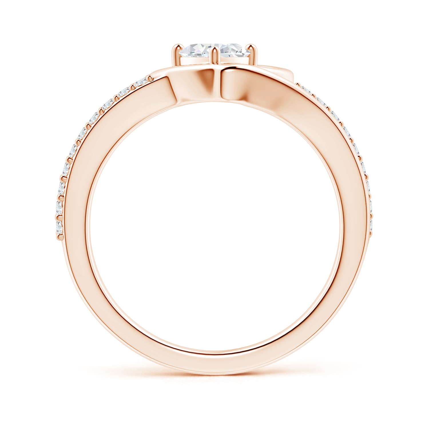 G, VS2 / 0.61 CT / 14 KT Rose Gold