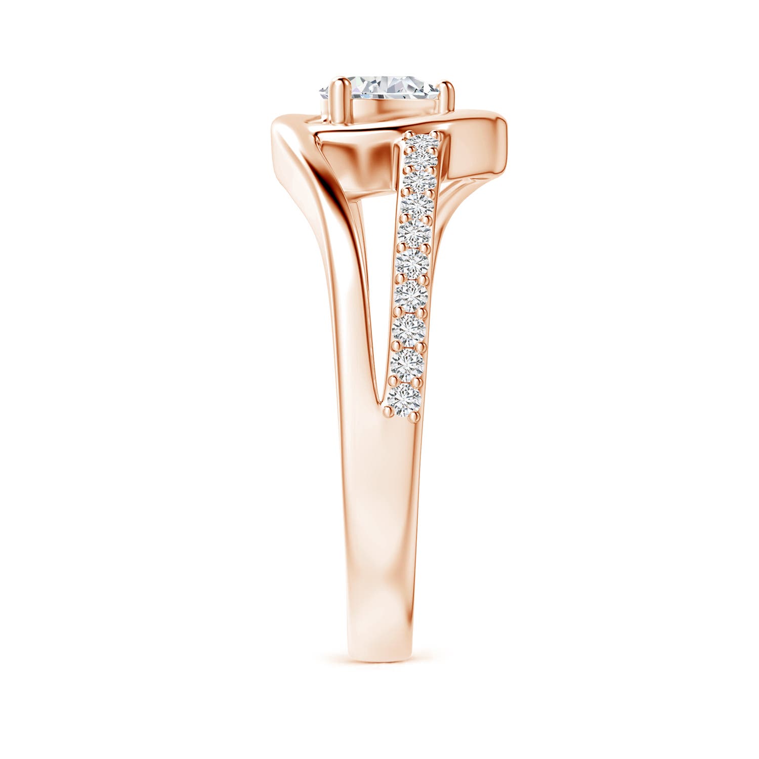 H, SI2 / 0.61 CT / 14 KT Rose Gold