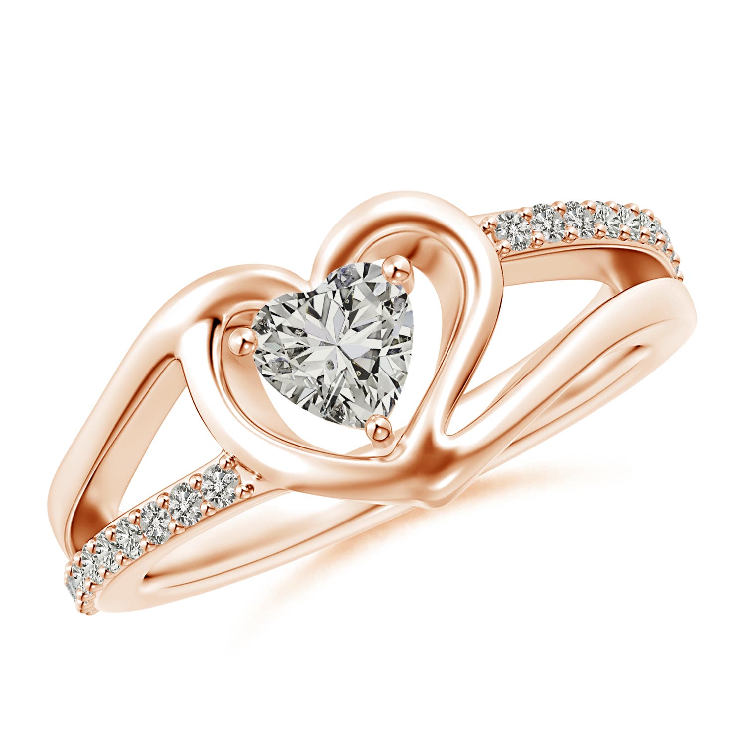 K, I3 / 0.61 CT / 14 KT Rose Gold