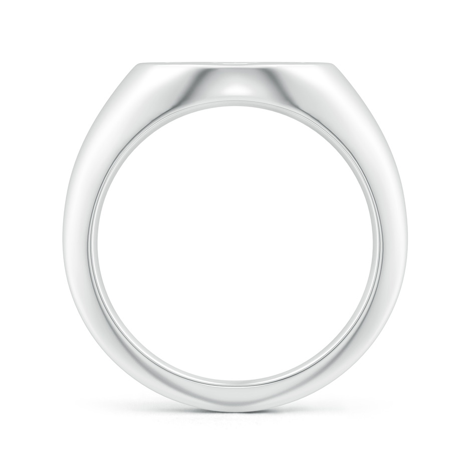 1.1mm GVS2 Diamond Aries Zodiac Sign Signet Ring in White Gold side-1