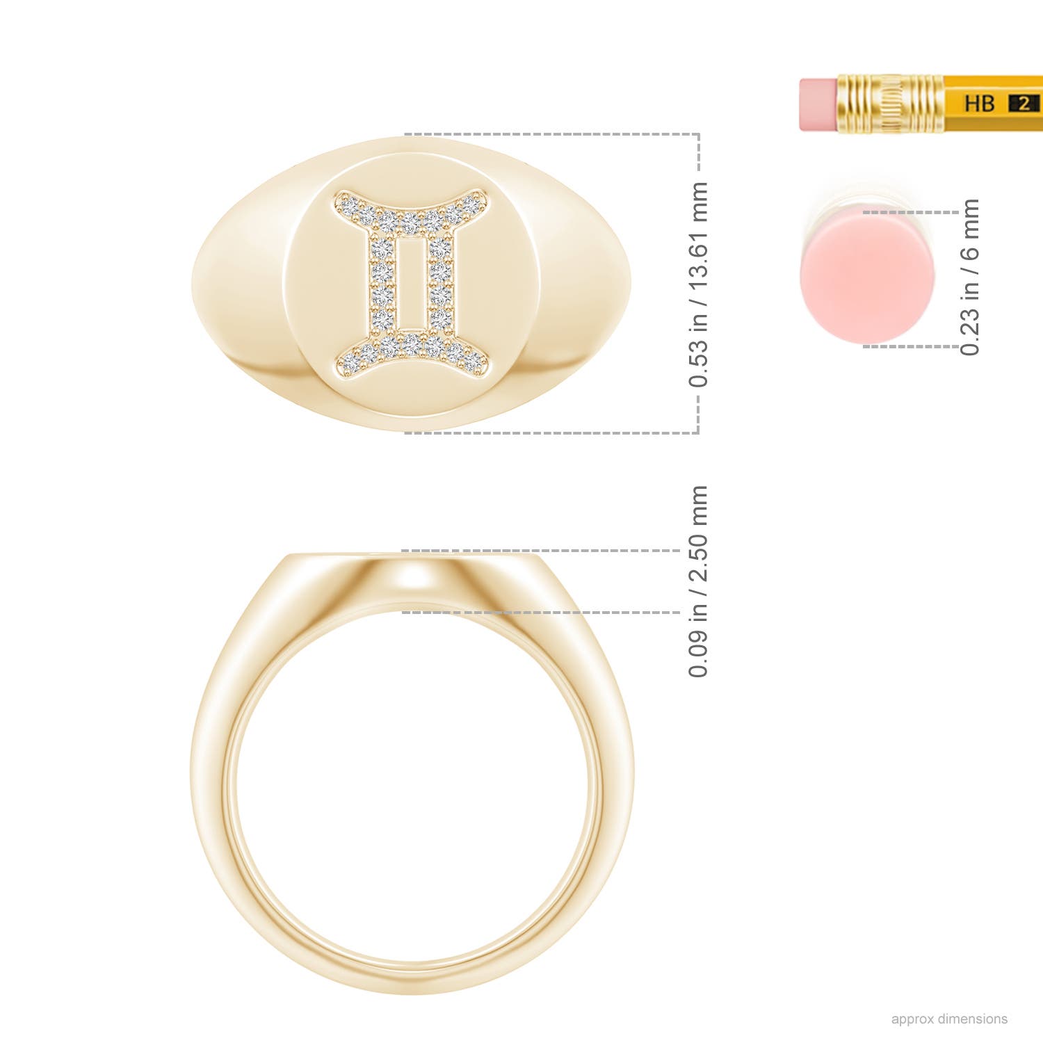 H, SI2 / 0.07 CT / 14 KT Yellow Gold