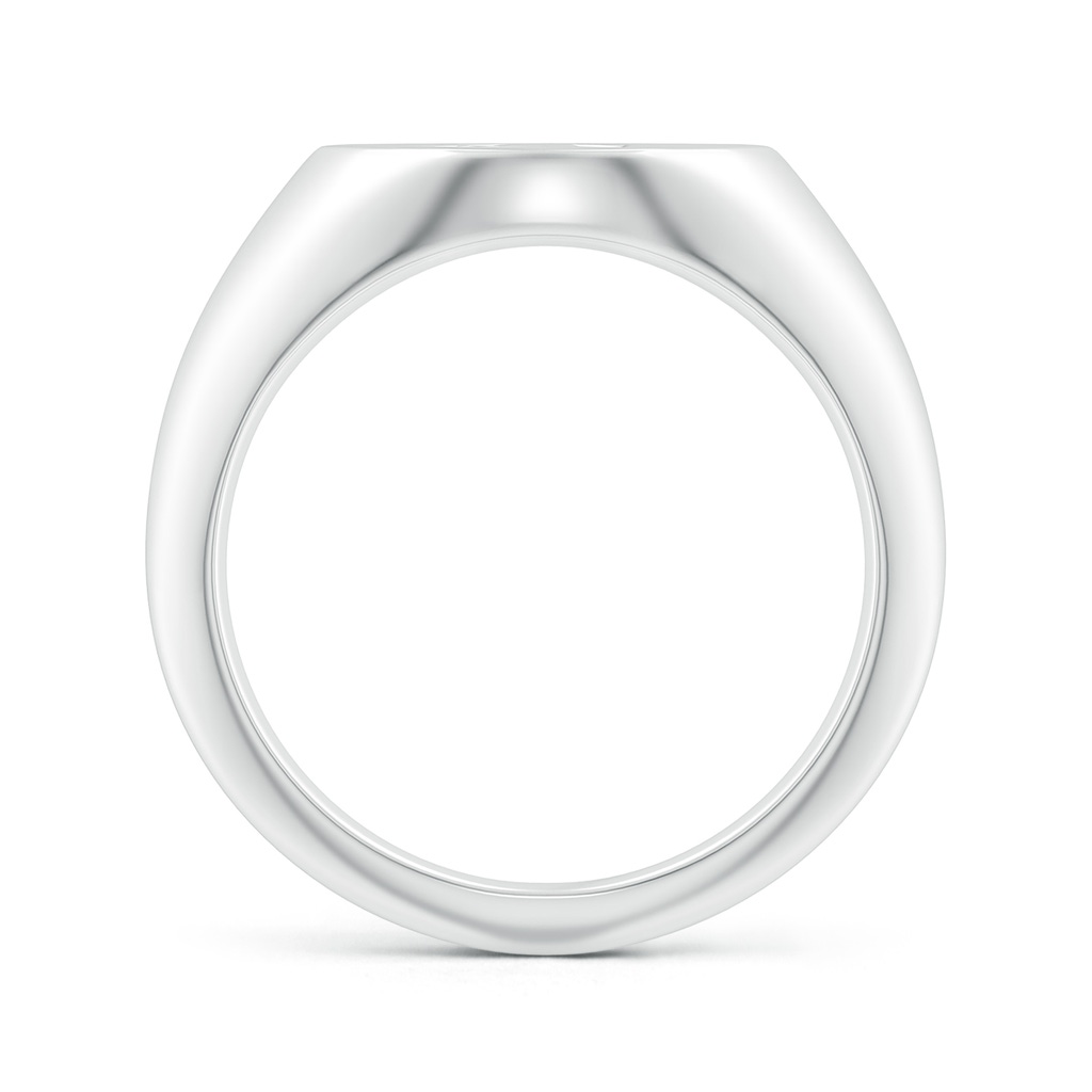 0.8mm HSI2 Diamond Leo Zodiac Sign Signet Ring in White Gold - side_1