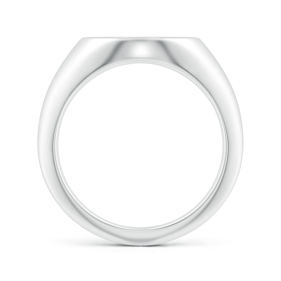 0.8mm HSI2 Diamond Leo Zodiac Sign Signet Ring in White Gold side-1