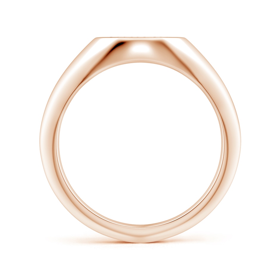 1.3mm GVS2 Diamond Taurus Engraved Signet Ring in Rose Gold side-1
