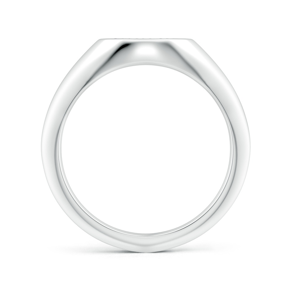 1.3mm GVS2 Diamond Taurus Engraved Signet Ring in White Gold side-1