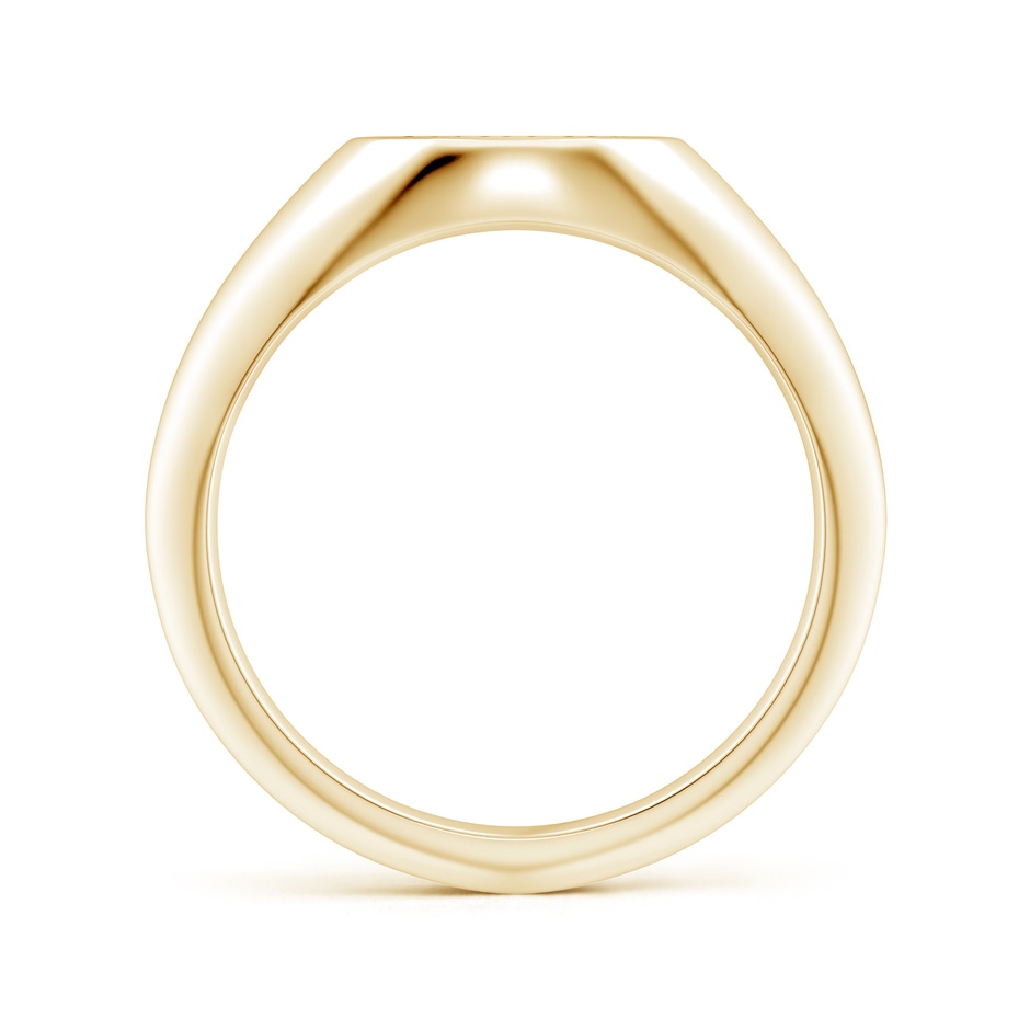 1.3mm GVS2 Diamond Cancer Engraved Signet Ring in Yellow Gold side-1