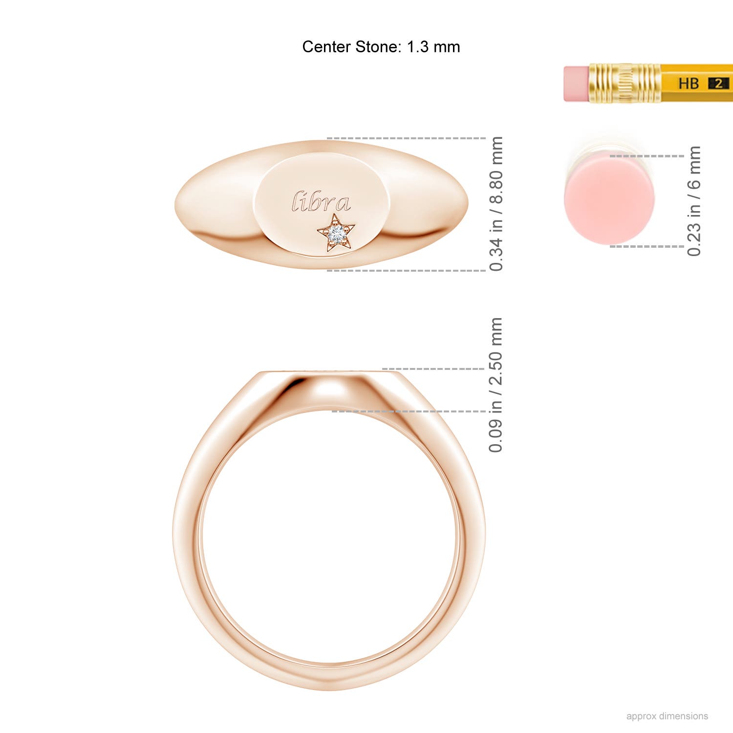 G, VS2 / 0.01 CT / 14 KT Rose Gold