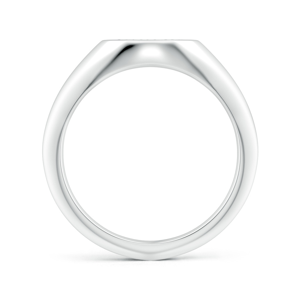 1.3mm HSI2 Diamond Pisces Engraved Signet Ring in White Gold - side_1