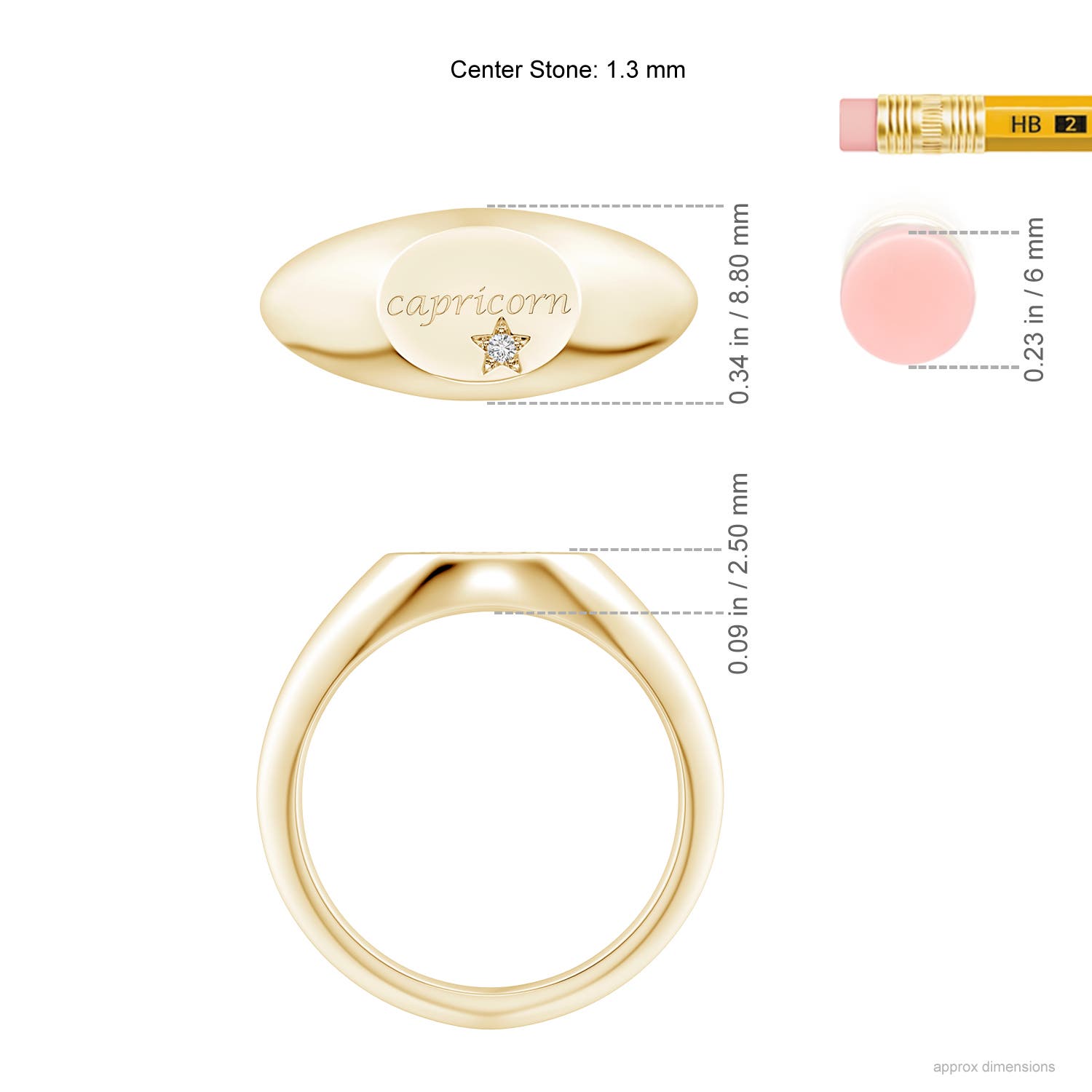 H, SI2 / 0.01 CT / 14 KT Yellow Gold