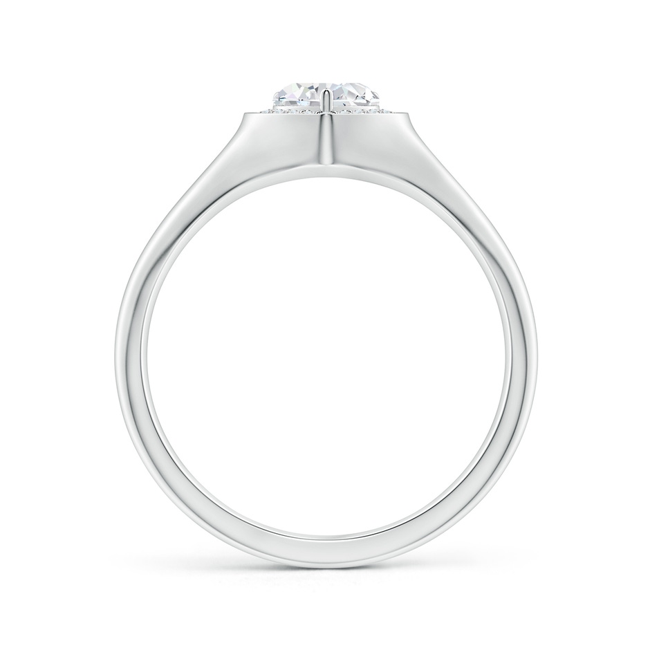 5mm GVS2 Heart-Shaped Diamond Halo Signet Ring in P950 Platinum side-1